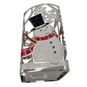 Bath & Body Works Snowman Silver Glitter Holiday Foaming Soap Sleeve Holder